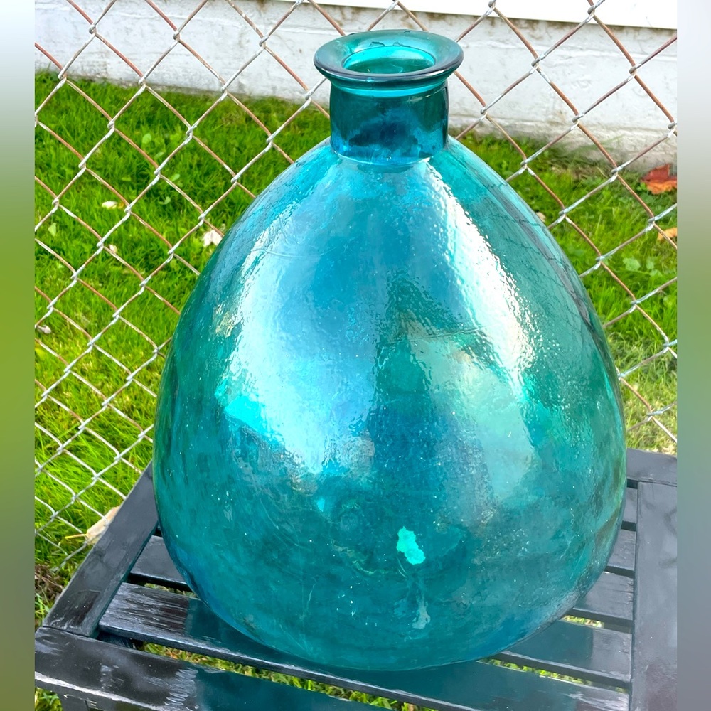 19” Vintage Huge Vidrious San Miguel Handmade In Spain Floor Vase